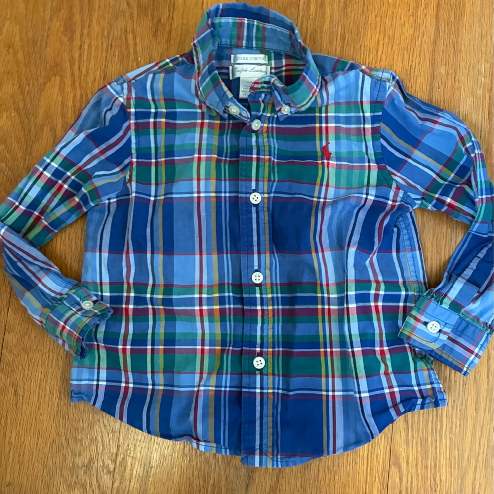 Ralph Lauren plaid button down 24 month